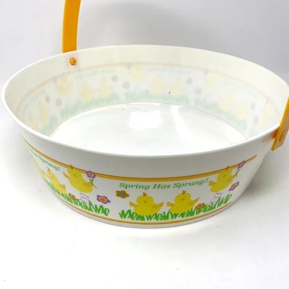 Target Large Plastic Easter Basket White Yellow 12
